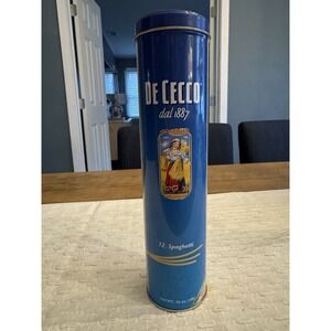 De Cecco Decorative Round Pasta Tin-approximately 11x3-No Pasta Is Included.